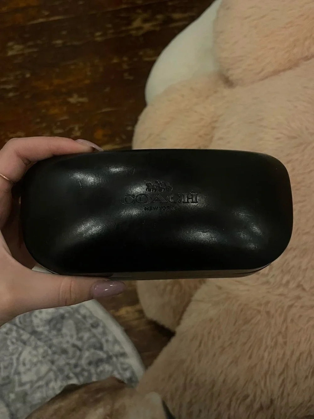 Coach Black Embossed Leather Eyewear Cases Duo